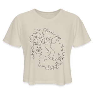 Women's "Curly Girl" Cropped T-Shirt - dust