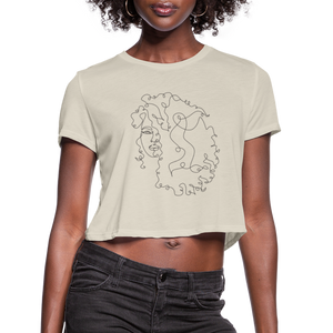 Women's "Curly Girl" Cropped T-Shirt - dust